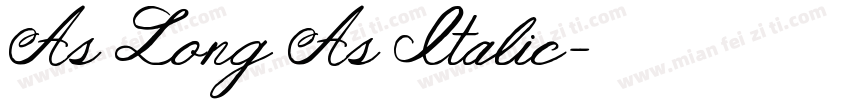 As Long As Italic字体转换